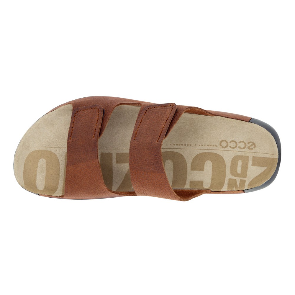 ECCO Mens Sandals Brown - 2Nd Cozmo Flat - AIV-596704